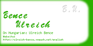 bence ulreich business card